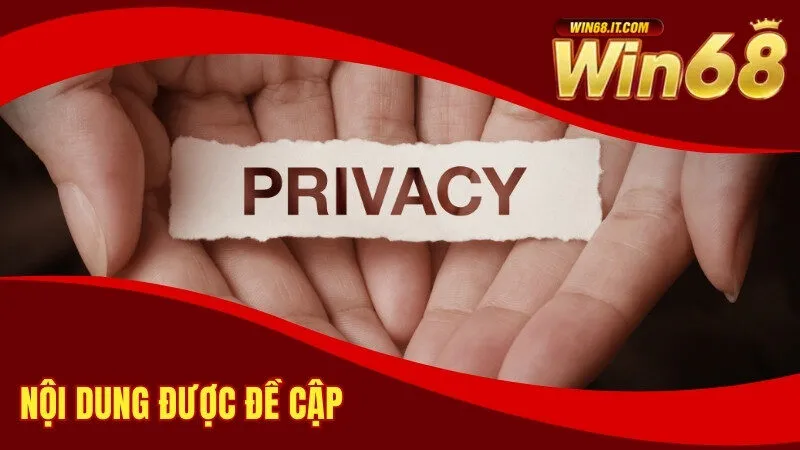 Chính Sách Quyền Riêng Tư Win68 - Bảo Vệ Dữ Liệu Người Chơi 2 Nội dung được đề cập