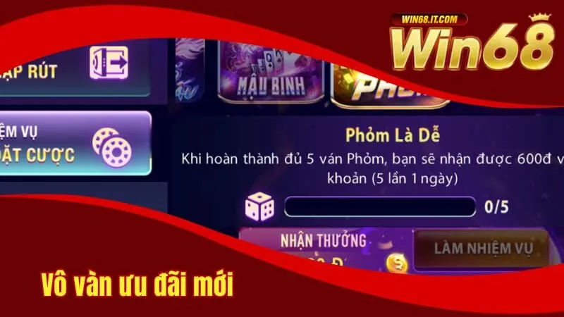 Khuyến Mãi Win68 Và Cách Nhận, Tận Dụng Ưu Đãi Siêu Nhanh 1 Vô vàn ưu đãi mới nhất dành tặng thành viên